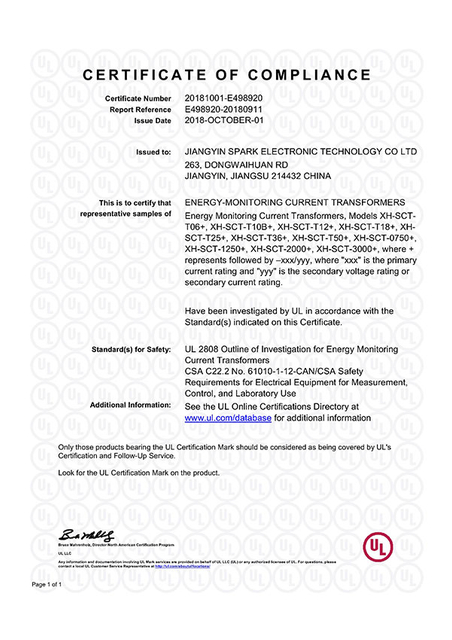 E498920-UL2808-Certificate