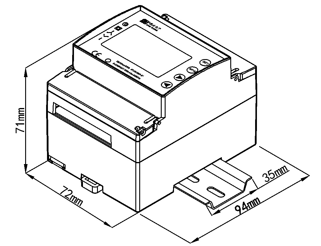 Three-phase-rail-type-multifunctional-intelligent-meter