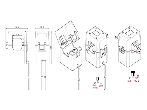 150A/5A Split Core Current Transformer – XH-SCT-T24
