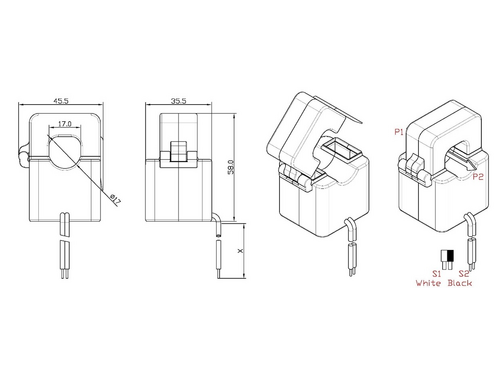 XH-SCT-T18 UL 2808 XOBA Split Core Current Transformer