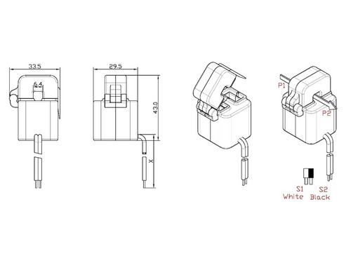 XH-SCT-T06 UL 2808 XOBA Split Core Current Transformer