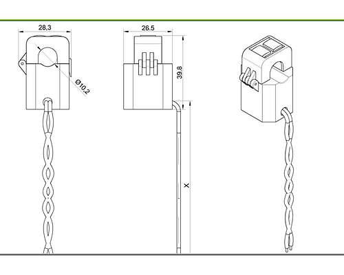 5 AMP Mini Split-Core AC Current Transformer Sensor 5A/333mV | XH-SCT-T10